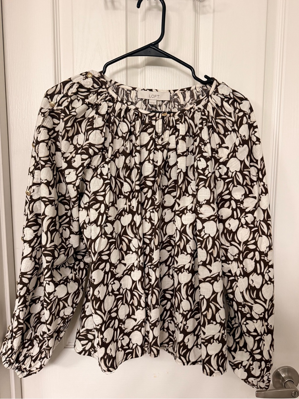 LOFT Brown and Cream Printed Women’s Shorts
